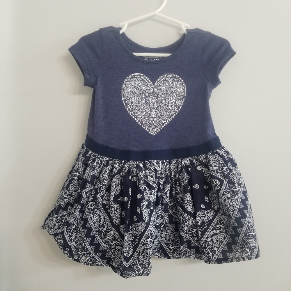 Children's Place Blue and White Bandana Dress